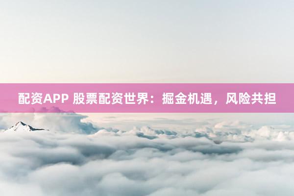 配资APP 股票配资世界：掘金机遇，风险共担