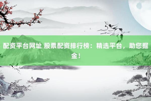 配资平台网址 股票配资排行榜：精选平台，助您掘金！