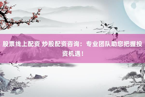 股票线上配资 炒股配资咨询：专业团队助您把握投资机遇！