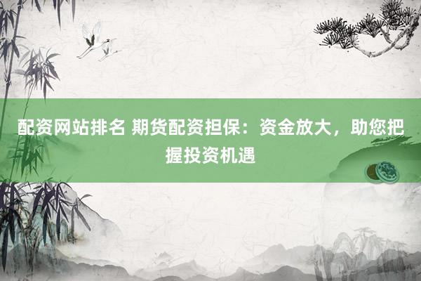配资网站排名 期货配资担保：资金放大，助您把握投资机遇