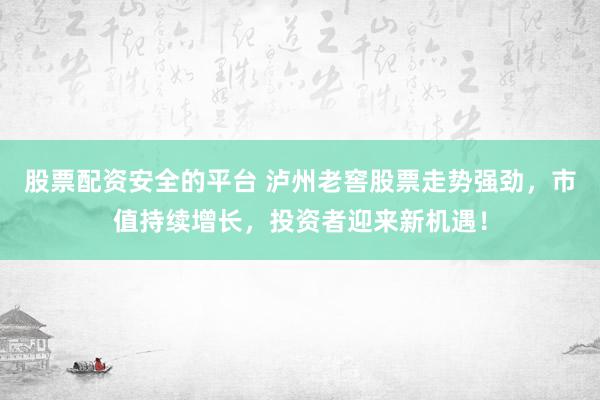 股票配资安全的平台 泸州老窖股票走势强劲，市值持续增长，投资者迎来新机遇！