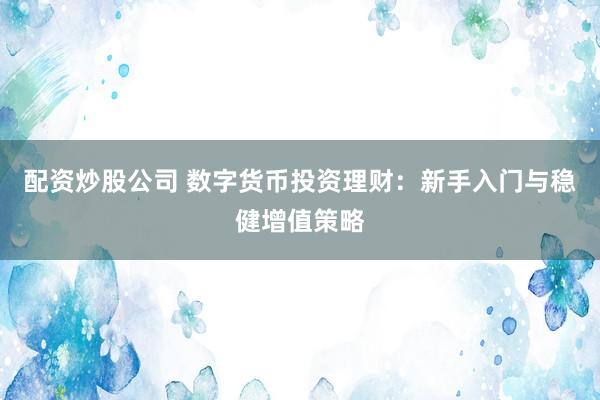 配资炒股公司 数字货币投资理财：新手入门与稳健增值策略