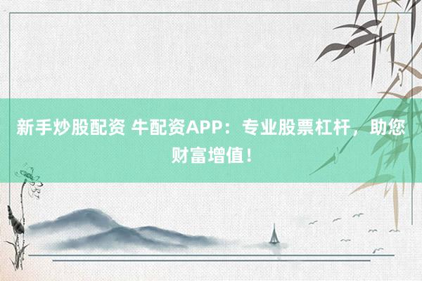 新手炒股配资 牛配资APP：专业股票杠杆，助您财富增值！